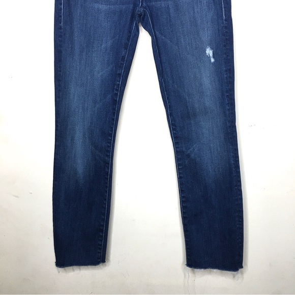 MOTHER The Looker Dark Grafitti Distressed Jeans - Picture 6 of 16